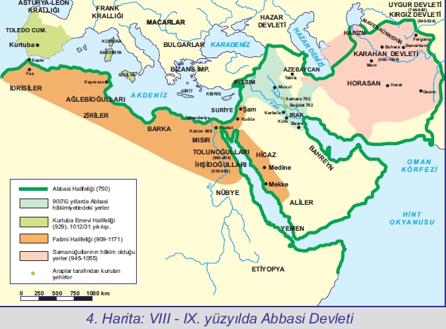 Abbasi Devleti Haritası
