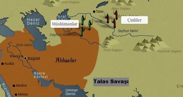 Talas Savaşı Haritası