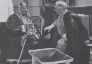 Suudi Arabistan Kralı Ebu Suud ve ABD Başkanı Fraklin D. Roosevelt (Fraklin D. Ruzvelt) (1945)