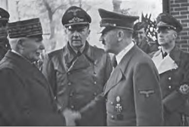 Hitler ve Fransa Başbakanı Marshal Petain (Marşal Petın) tokalaşırken (1940)