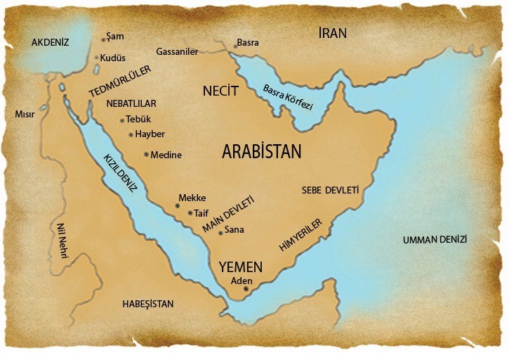 İslam’ın ilk yıllarnda Arap Yarımadası’nın genel görünümü